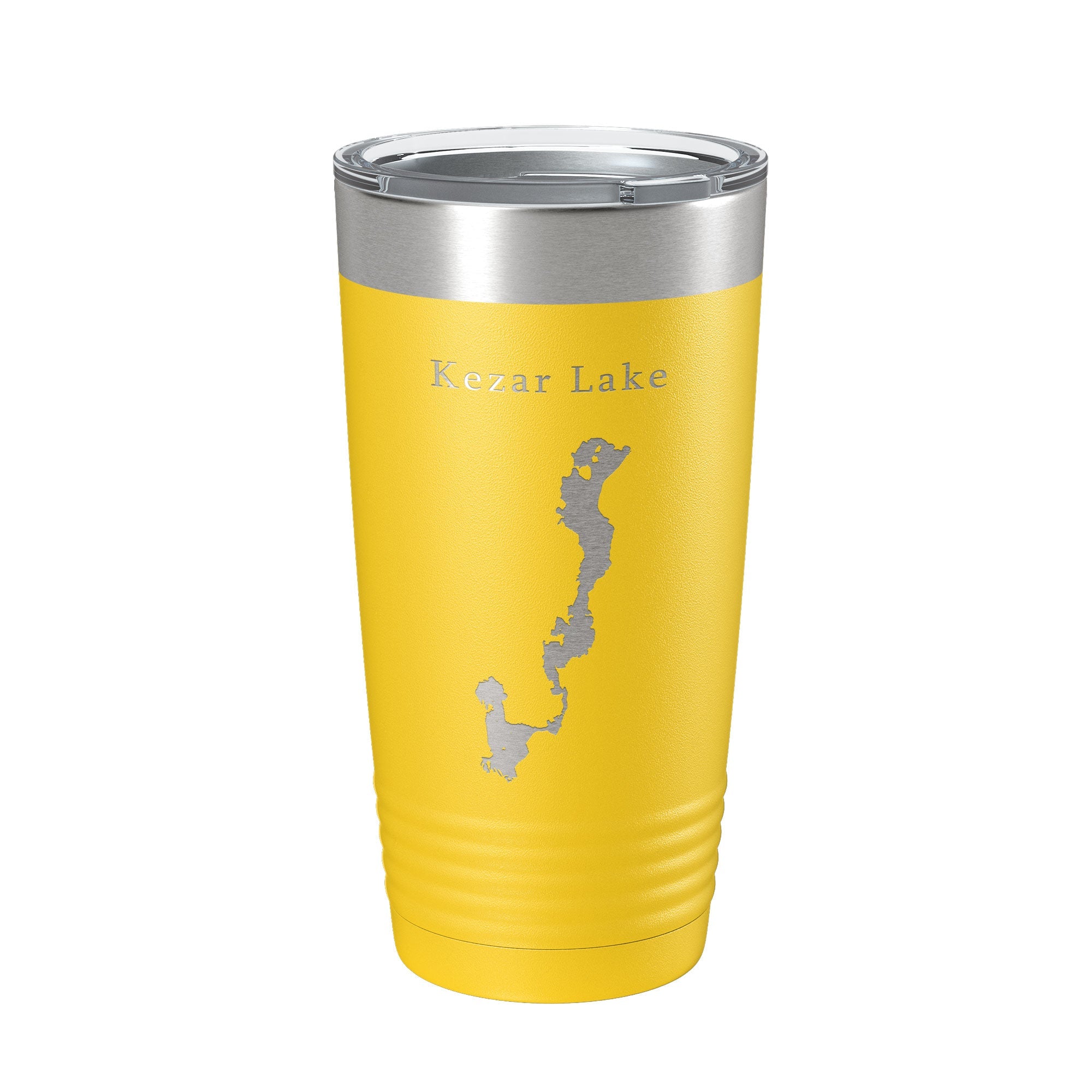 Kezar Lake Map Tumbler Travel Mug Insulated Laser Engraved Coffee Cup Maine 20 oz