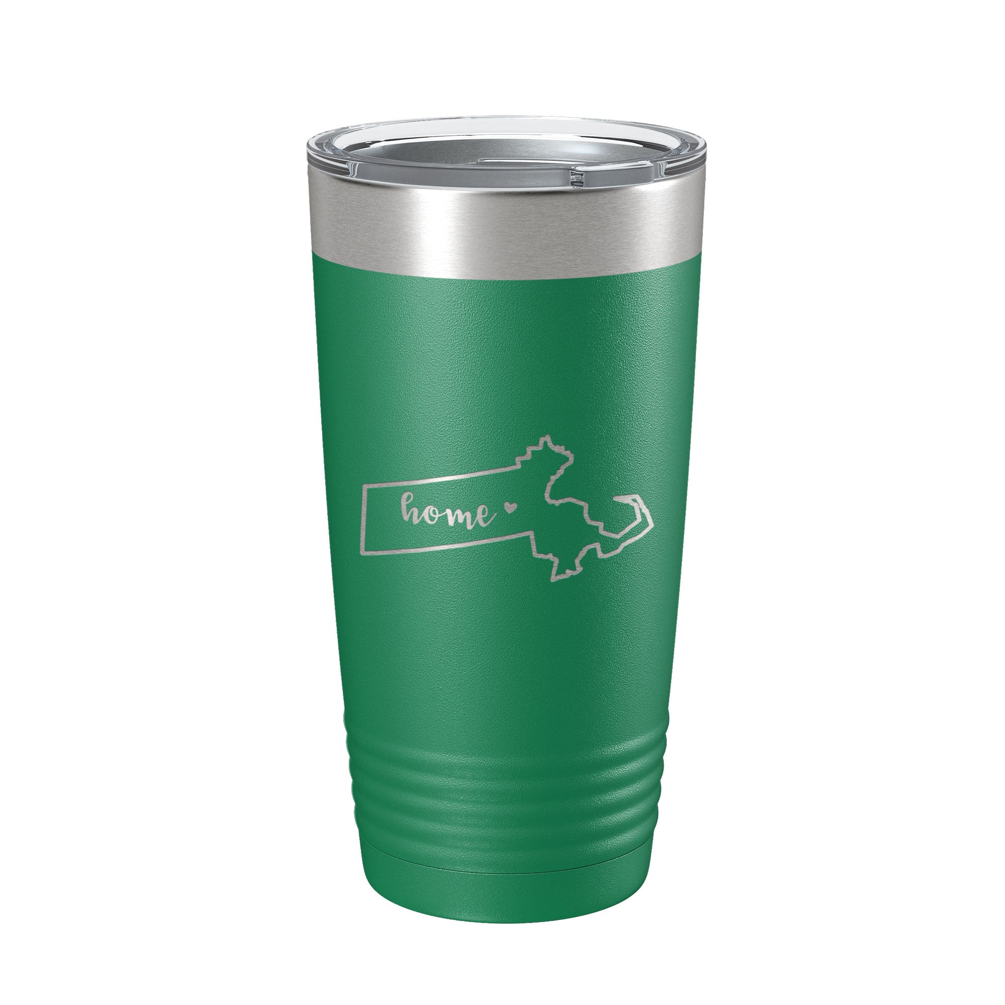 Massachusetts Tumbler Home State Travel Mug Insulated Laser Engraved Map Coffee Cup 20 oz