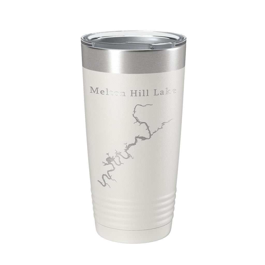 Melton Hill Lake Map Tumbler Travel Mug Insulated Laser Engraved Coffee Cup Tennessee 20 oz