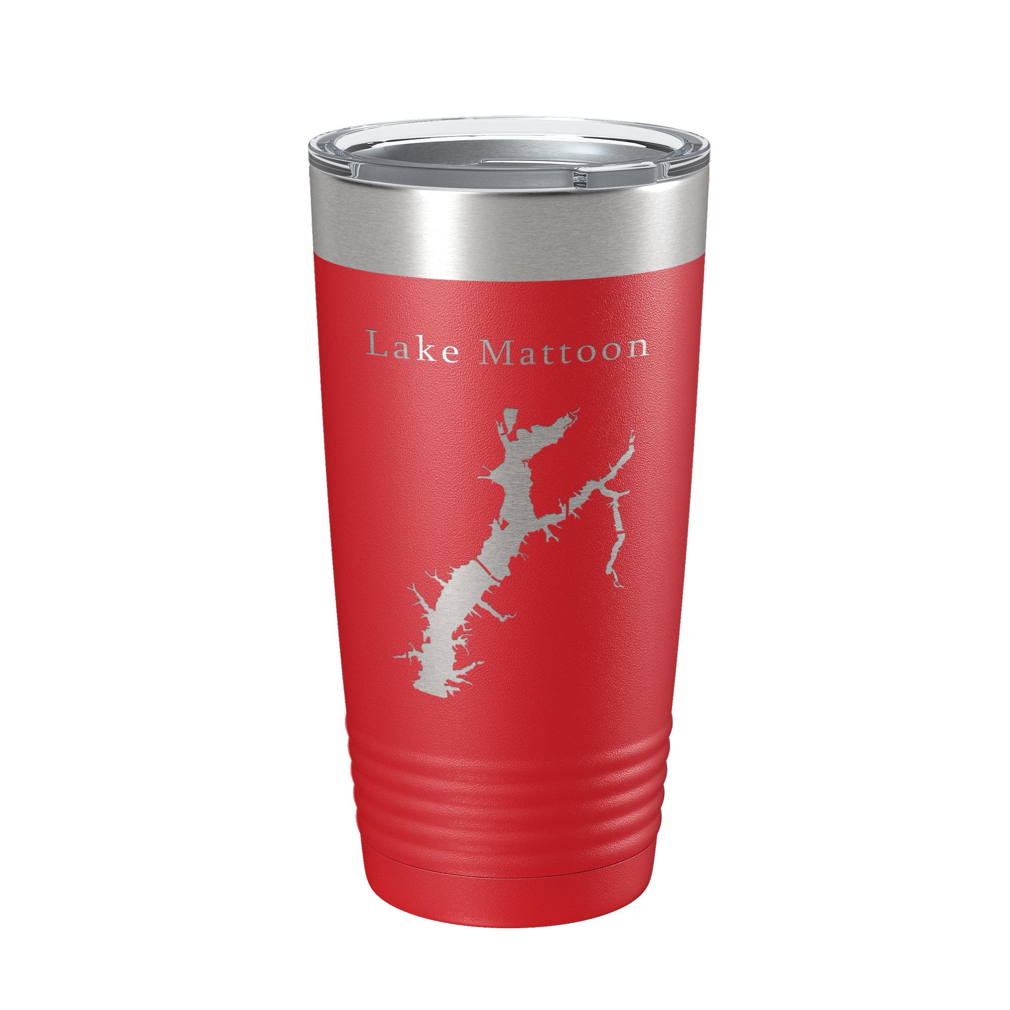 Lake Mattoon Map Tumbler Travel Mug Insulated Laser Engraved Coffee Cup Illinois 20 oz
