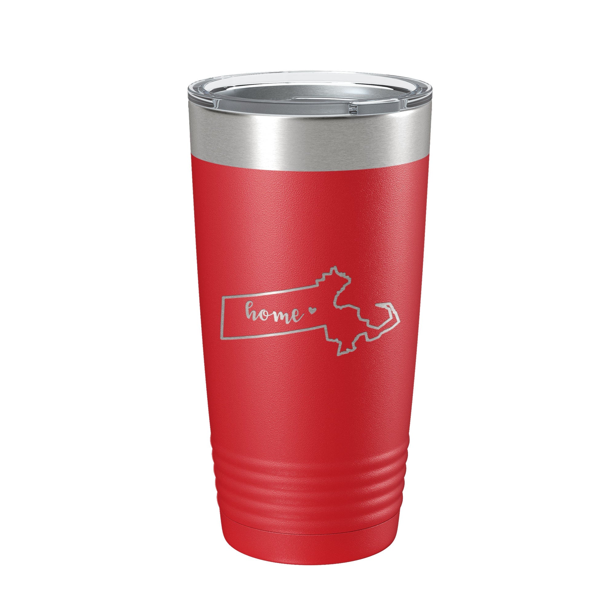 Massachusetts Tumbler Home State Travel Mug Insulated Laser Engraved Map Coffee Cup 20 oz