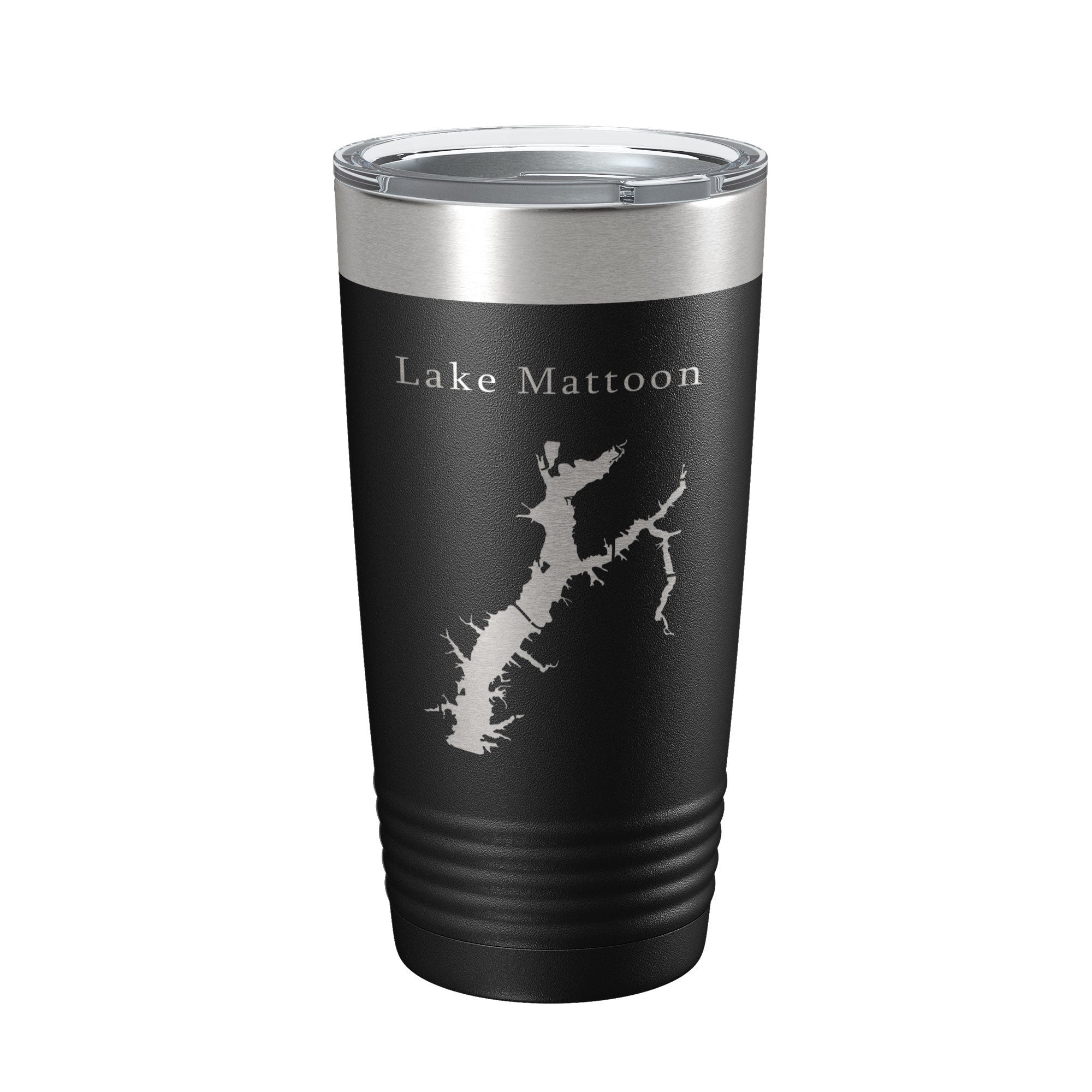 Lake Mattoon Map Tumbler Travel Mug Insulated Laser Engraved Coffee Cup Illinois 20 oz
