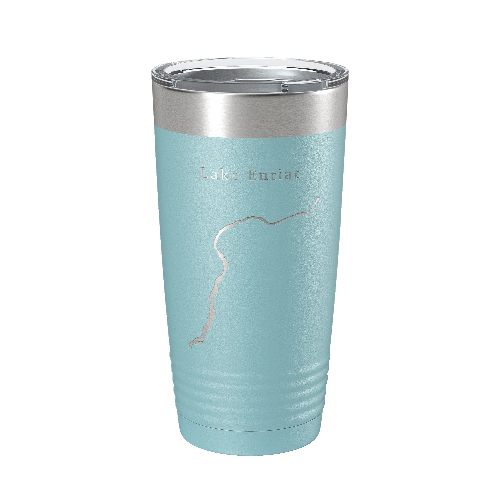 Lake Entiat Map Tumbler Travel Mug Insulated Laser Engraved Coffee Cup Washington 20 oz