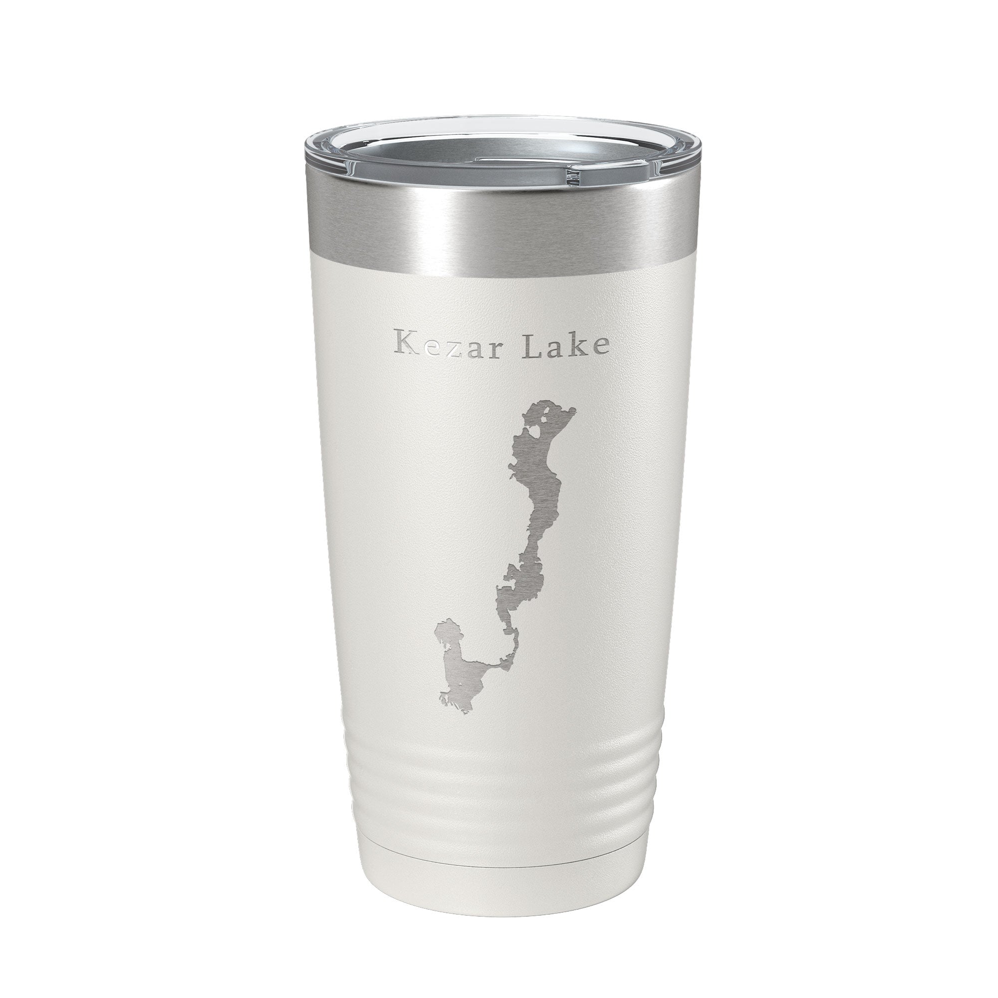 Kezar Lake Map Tumbler Travel Mug Insulated Laser Engraved Coffee Cup Maine 20 oz