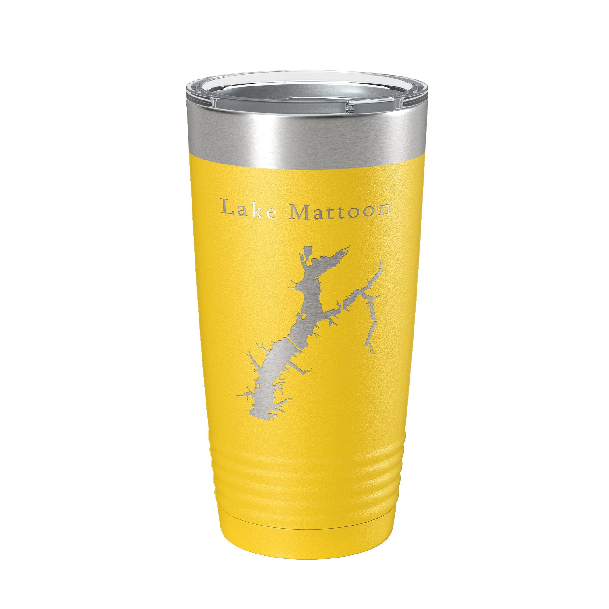 Lake Mattoon Map Tumbler Travel Mug Insulated Laser Engraved Coffee Cup Illinois 20 oz