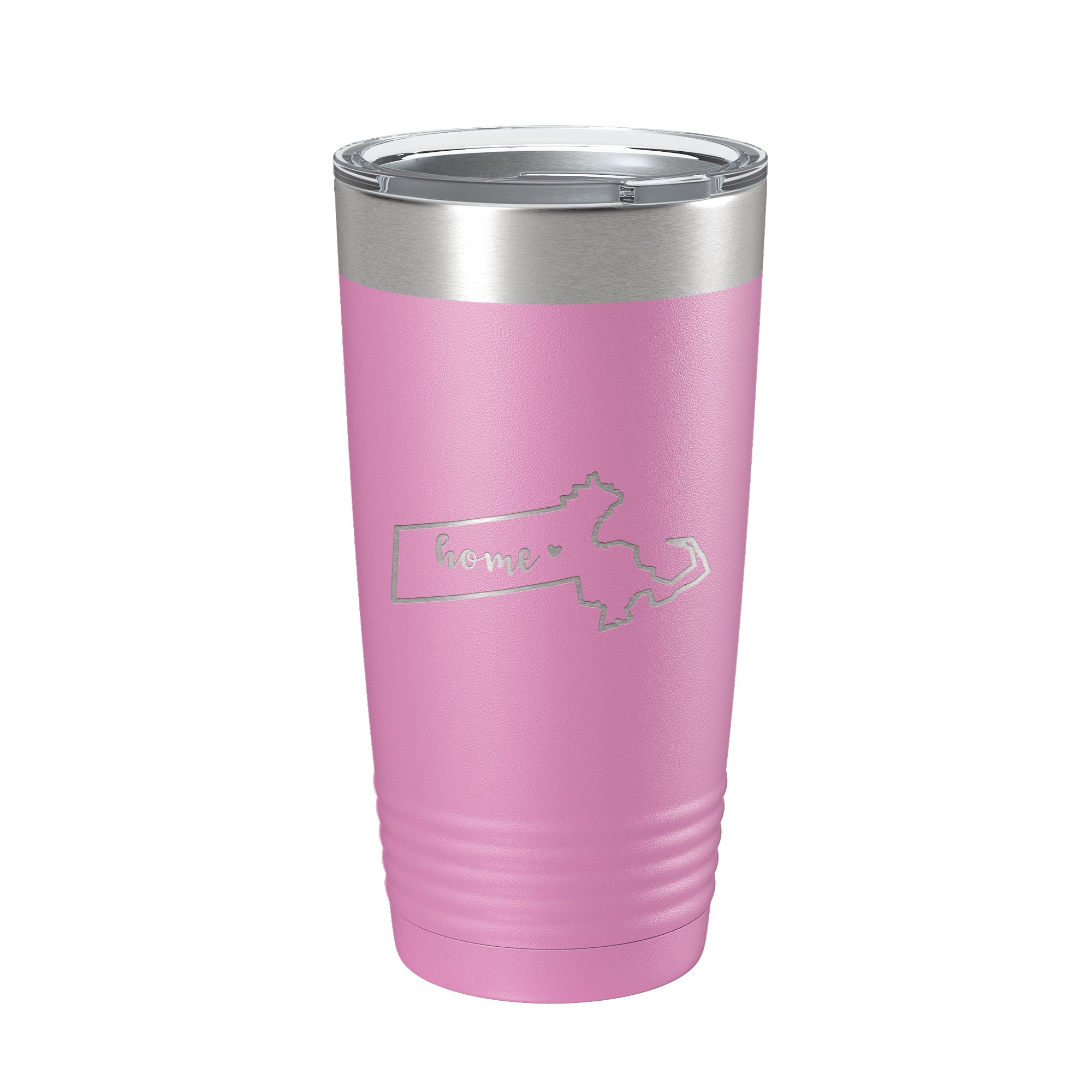 Massachusetts Tumbler Home State Travel Mug Insulated Laser Engraved Map Coffee Cup 20 oz