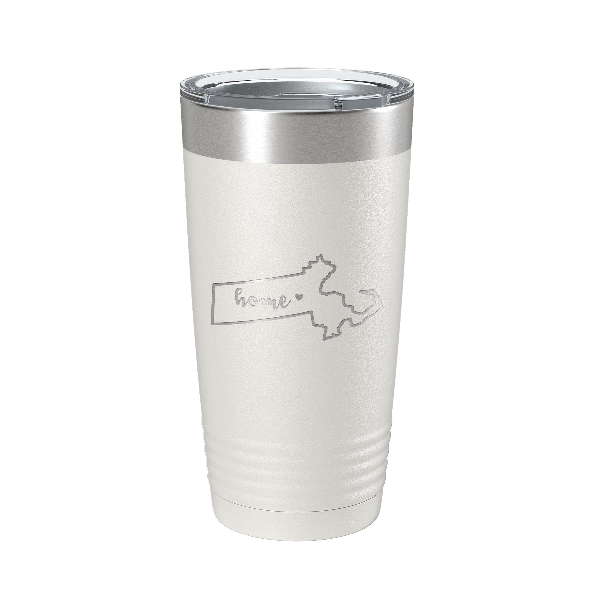 Massachusetts Tumbler Home State Travel Mug Insulated Laser Engraved Map Coffee Cup 20 oz