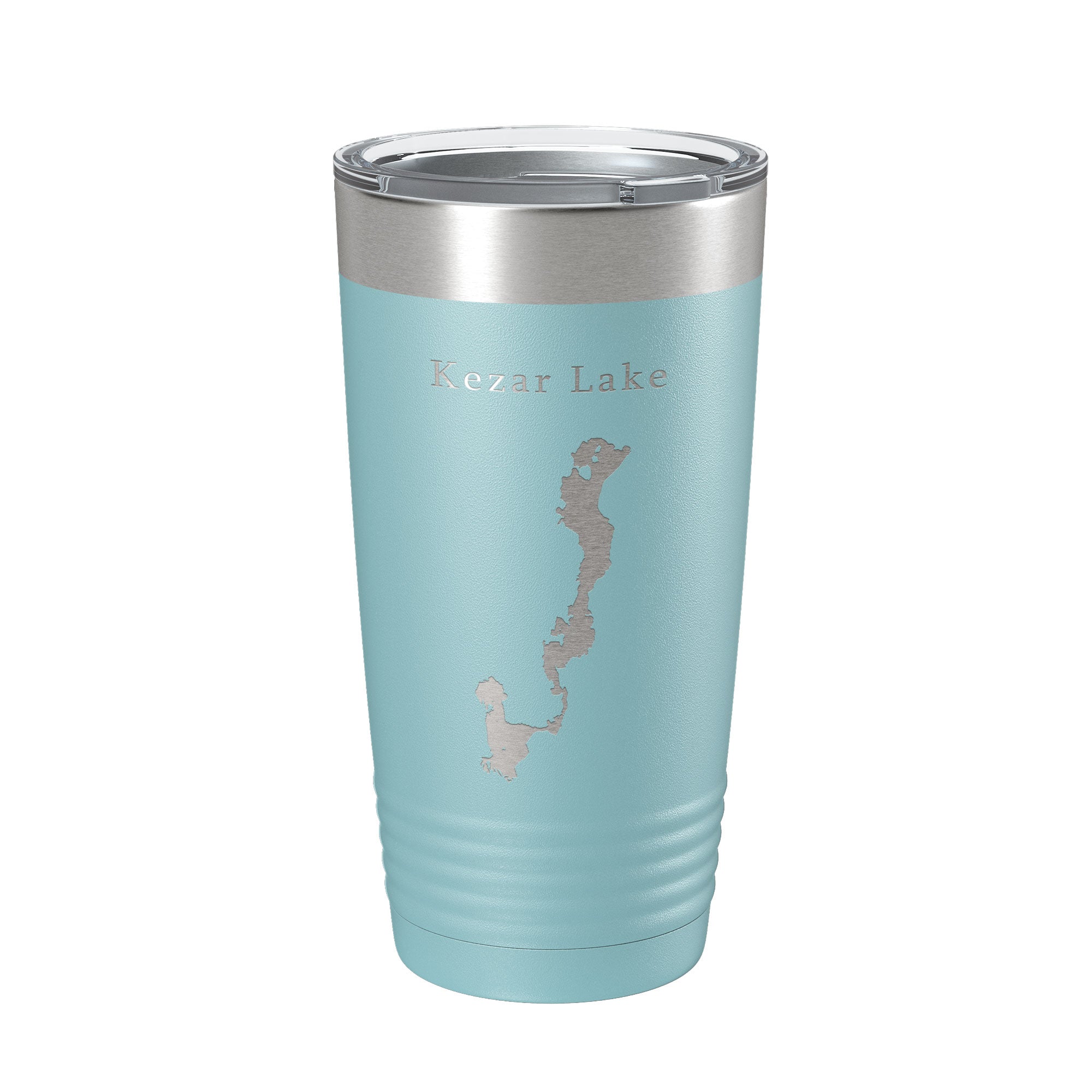 Kezar Lake Map Tumbler Travel Mug Insulated Laser Engraved Coffee Cup Maine 20 oz