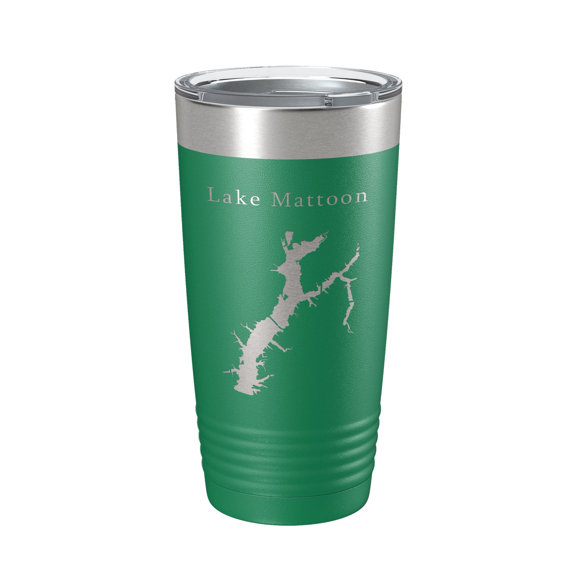 Lake Mattoon Map Tumbler Travel Mug Insulated Laser Engraved Coffee Cup Illinois 20 oz