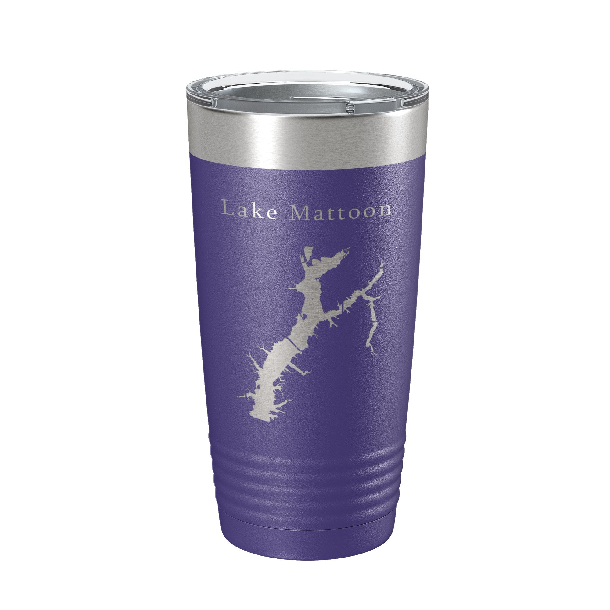 Lake Mattoon Map Tumbler Travel Mug Insulated Laser Engraved Coffee Cup Illinois 20 oz