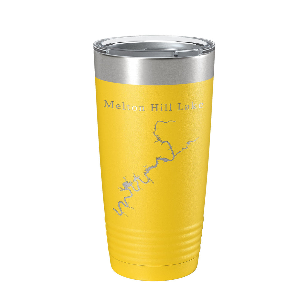 Melton Hill Lake Map Tumbler Travel Mug Insulated Laser Engraved Coffee Cup Tennessee 20 oz