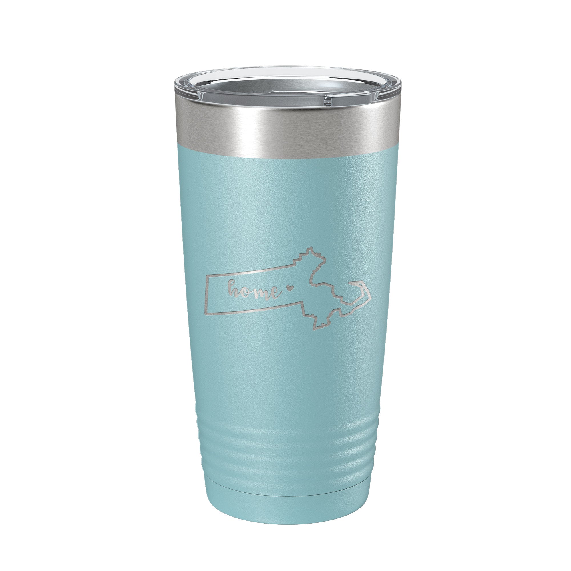 Massachusetts Tumbler Home State Travel Mug Insulated Laser Engraved Map Coffee Cup 20 oz