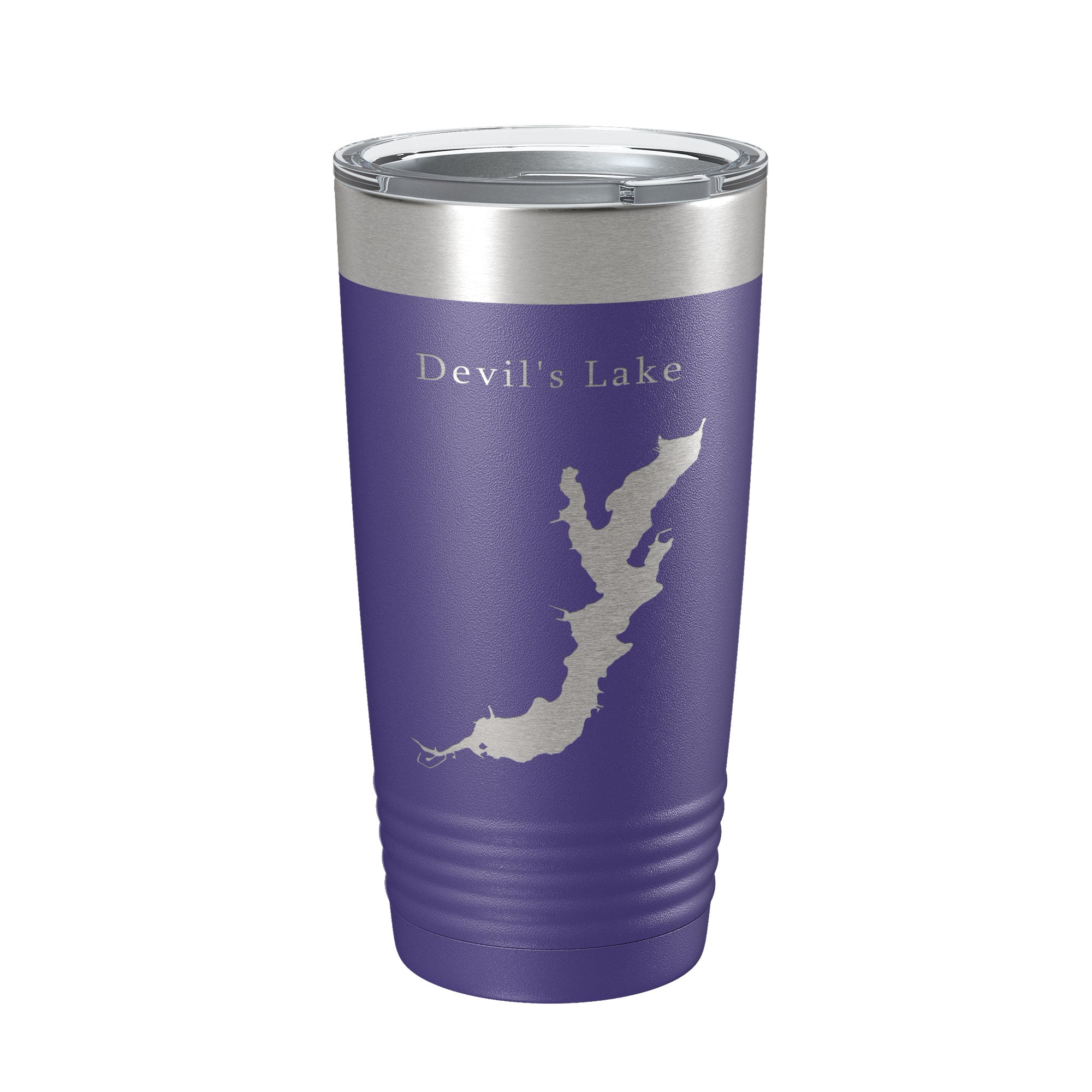Devil's Lake Map Tumbler Travel Mug Insulated Laser Engraved Coffee Cup Oregon 20 oz