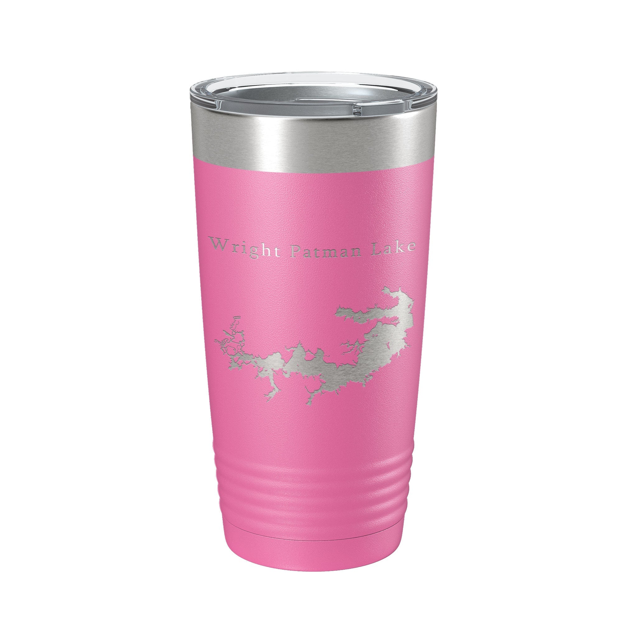 Wright Patman Lake Map Tumbler Travel Mug Insulated Laser Engraved Coffee Cup Texas 20 oz