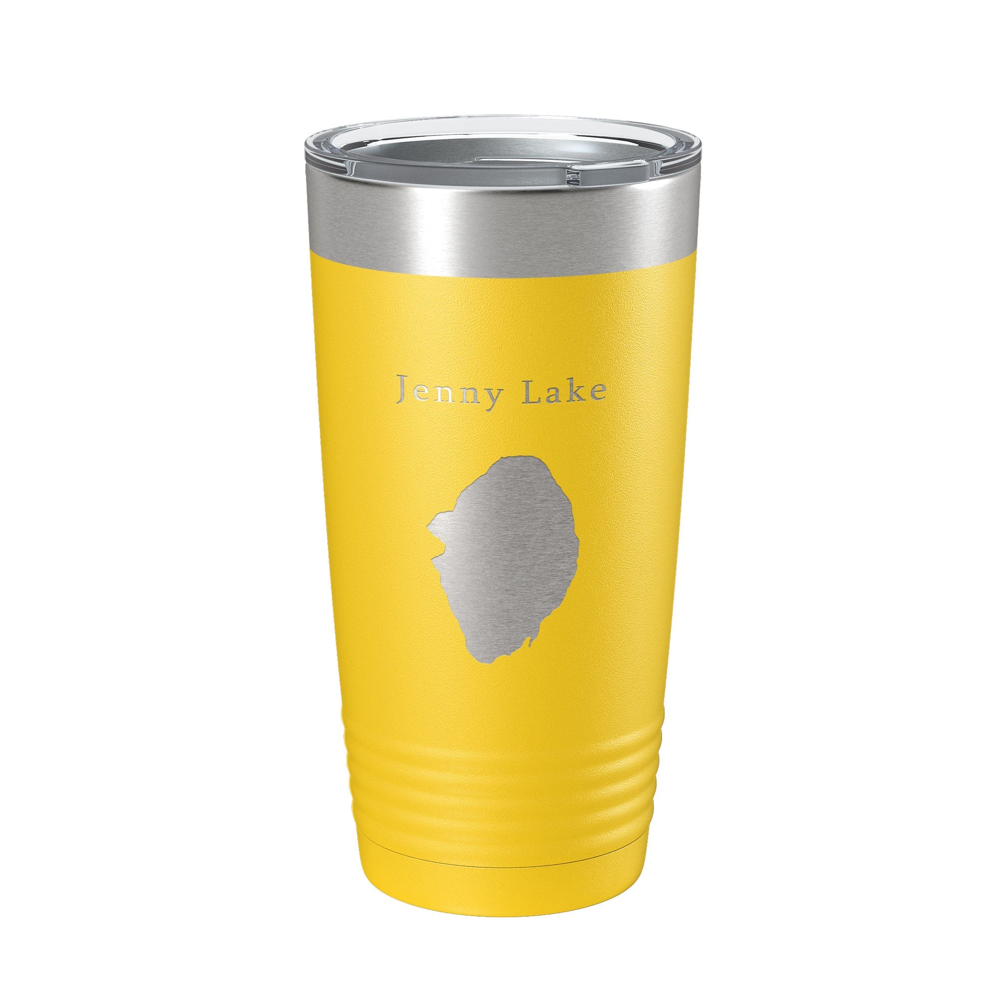 Jenny Lake Map Tumbler Travel Mug Insulated Laser Engraved Coffee Cup Grand Teton Wyoming 20 oz